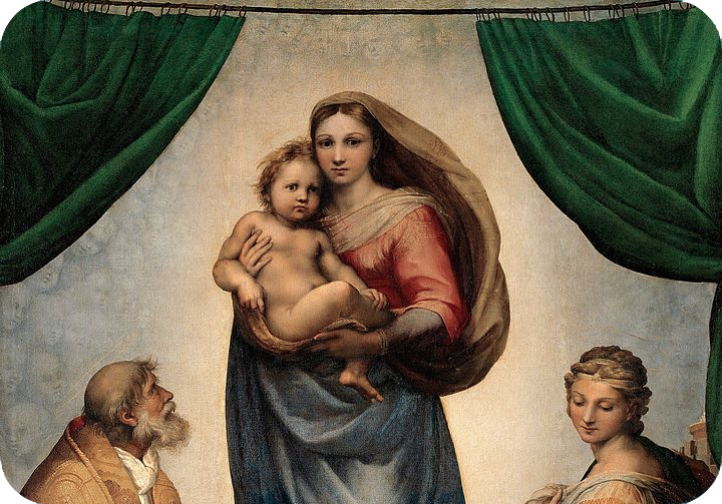 Raphael's Sistine Madonna (upper half)